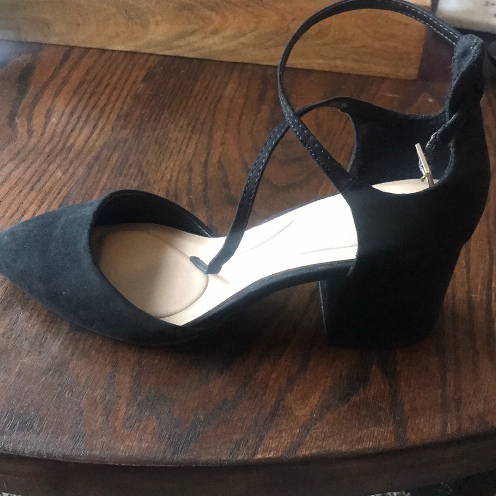 Apt 9 black suede block heel